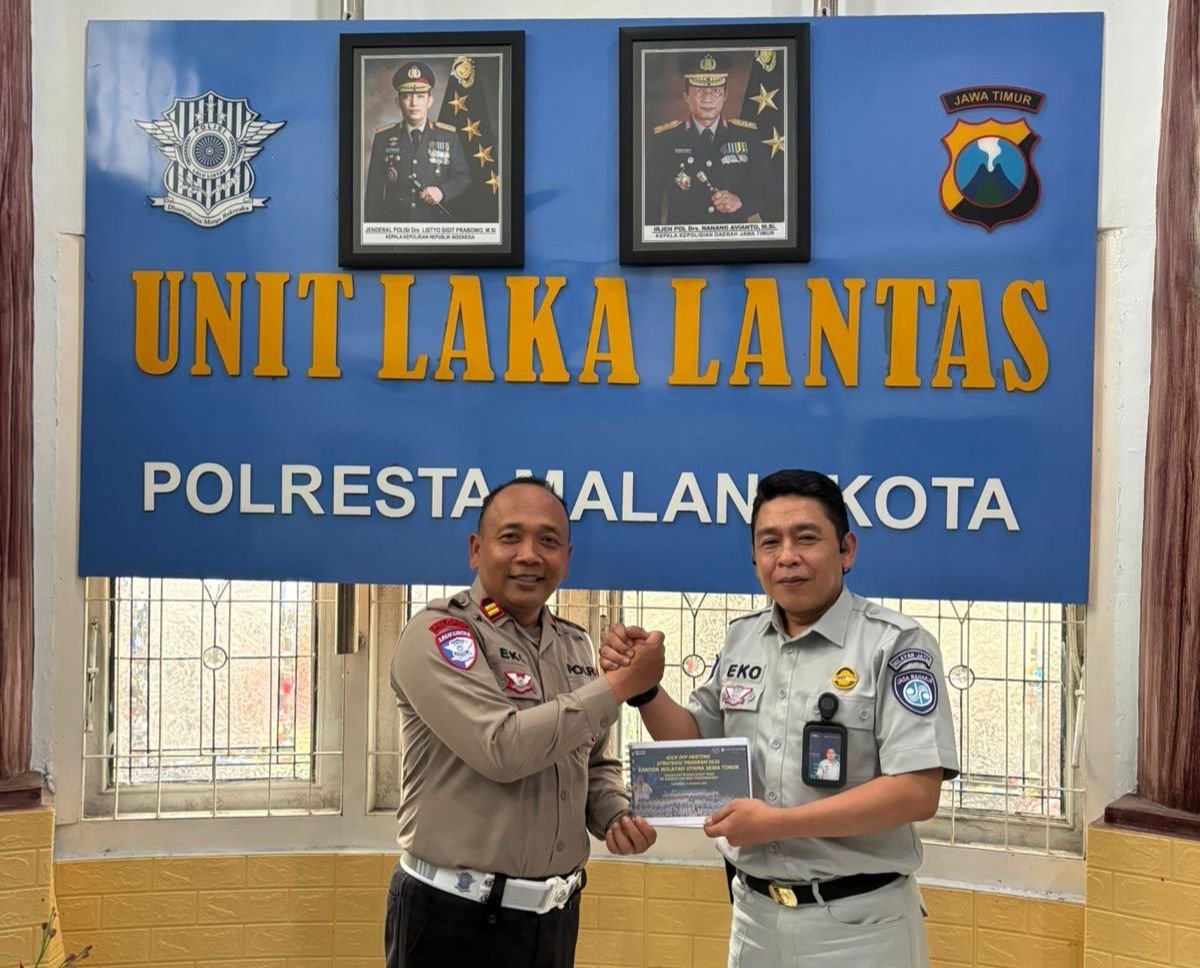 Jasa Raharja Cabang Malang Perkuat Koordinasi dengan Unit Gakkum Polresta Malang Kota untuk Pencegahan Kecelakaan Lalu Lintas
