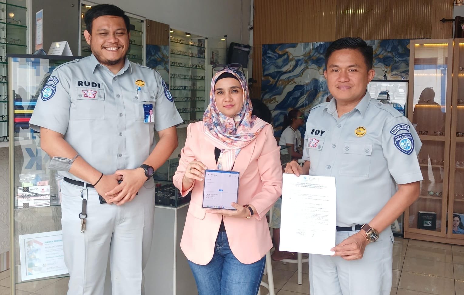 Jasa Raharja Pematangsiantar Gandeng Friska Jaya Optik, Berikan Voucher Diskon bagi Masyarakat Taat Pajak